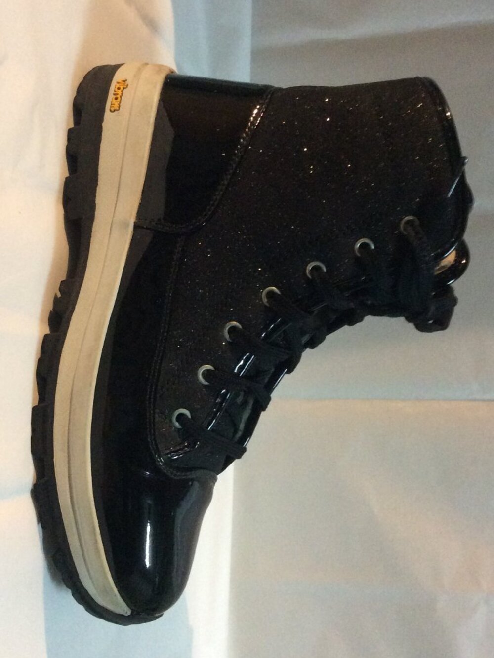 Patent Olang Vibram Arctic Grip Mid Calf Winter Snow Boots Size 40
